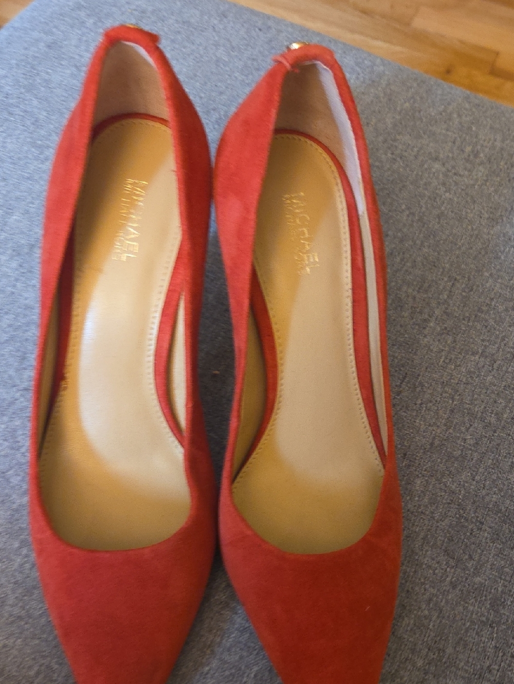 Michael Kors Red Suede Pointed Toe Pumps